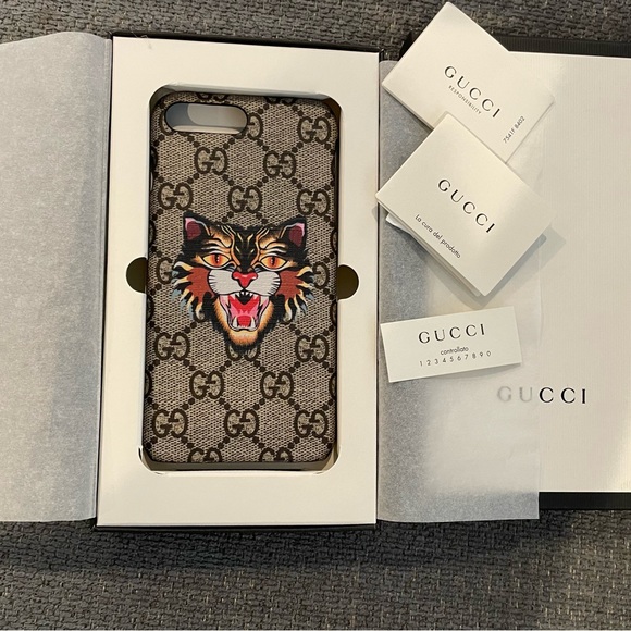 Authentic 100% NEW Multi Gucci supreme GG Tiger Patch iPhone 8 case.24 - Picture 4 of 12